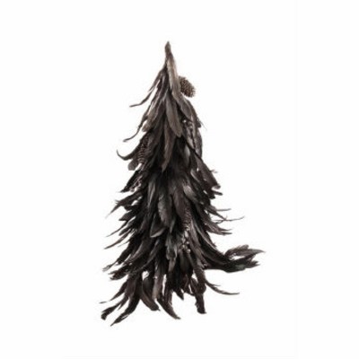  Raz Imports 21" Lush Adorned Bronze Feather Cone Christmas Tree 