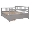 PAGED Twin Size Upholstered Daybed Modern Simple Wooden Bed Frame with 2 Storage Drawers for Living Room - 3 of 4