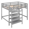 Full Size Loft Bed with Staircase, Pine Wood Loft Bed Frame - ModernLuxe - image 4 of 4