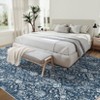 Machine Washable Area Rug Low Pile Vintage Printed Ultra-Thin Non Slip Rugs Stain Resistant Foldable Indoor Carpet for Living Room Bedroom - 4 of 4
