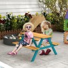 Outsunny Kids Picnic Table Set with Wooden Table, Outdoor Bench Set with Seating for 4 Kids Ages 3-8 Years for Patio Garden, Easy Installation - 3 of 4
