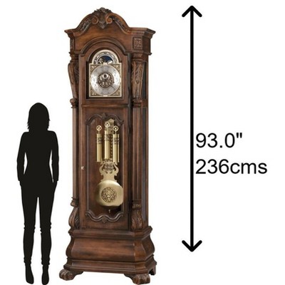 Hamlin 93'' Brown Wood Traditional Grandfather Clock