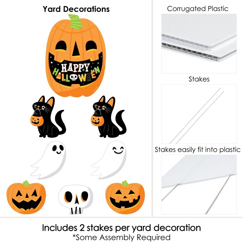 Big Dot of Happiness Jack-O'-Lantern Halloween - Yard Sign and Outdoor Lawn Decorations - Kids Halloween Party Yard Signs - Set of 8, 5 of 8