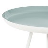Kate and Laurel Laranya Round Metal Side Table, 15x15x22.5, Blue and White - 4 of 4