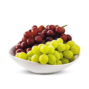 Fresh Green and Red Seedless Grapes - 2lbs Bag - 1 of 2