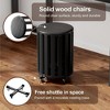 ORRD Solid Wood Stackable Stools Set of 4, 18" Round Wooden Stools, Nesting Side Tables, No Assembly - 2 of 4