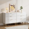 Modern 3-Drawer Dresser - Gold Handle & Large Storage for Bedroom & Living Room - 4 of 4