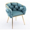 Okak Luxury Modern Velvet Accent Arm Chair,Elegant Single Sofa with Padded Back,Comfy Chair for Living Room,Bedroom,Office - 2 of 4