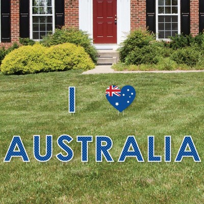 Big Dot of Happiness Australia Day - Yard Sign Outdoor Lawn Decorations - G'Day Mate Aussie Party Yard Signs - I Heart Australia