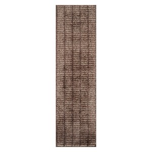 World Rug Gallery Bohemian Stripe Lines Shag Rug – White – Easy to Clean, Medium Pile – Perfect for Living Room, Bedroom, or Entryway - 1 of 4