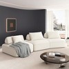 139" Modern Curved Sectional Sofas Set with Removable Backrests and Soft Pillows, Deep Seat Chenille Sofa & Sofa Bed for Living Room, Office - 4 of 4