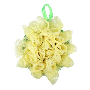 Unique Bargains Cartoon Bath Shower Loofah Sponge 5.12"x4.53" Yellow 1 Pc - 1 of 4
