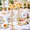 VEVOR 20PCS 58cm/22.83” Tall Wedding Flower Vase, Metal Wedding Centerpiece, Gold Floral Arrangement Stand Display Rack, Gold - 2 of 4