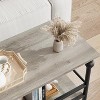 Console Table 43”, 3-Tier Industrial Entryway Table, Narrow Entrance Sofa Table with Shelves Sofa Table for Hallway, Living Room, Small Space - 3 of 4