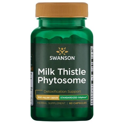 Swanson Herbal Supplements Milk Thistle Phytosome - Standardized Siliphos 300 mg 60 Caps.