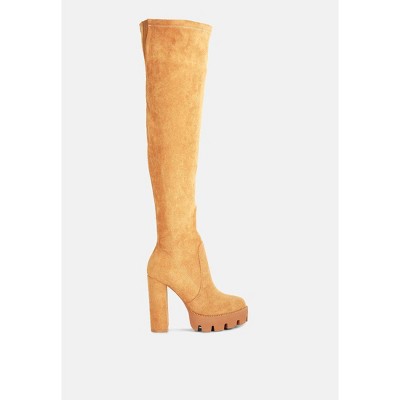 Maple Faux Suede Long Boots Women