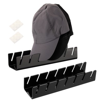 Unique Bargains Acrylic No Installation Space Saving Multi-functional Hat Racks 4 Pcs