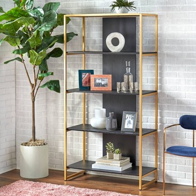 target gold bookshelf