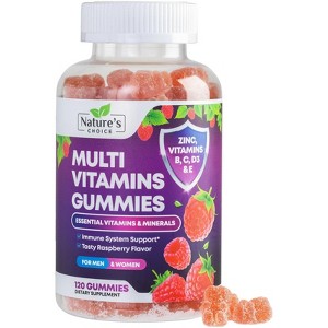 Multivitamin Gummies - Nature's Daily Gummy Multivitamins Adults, Women, Men Vitamins A, C, E, B6, B12 & Minerals - 120 Gummies By Nature's Choice - 1 of 4
