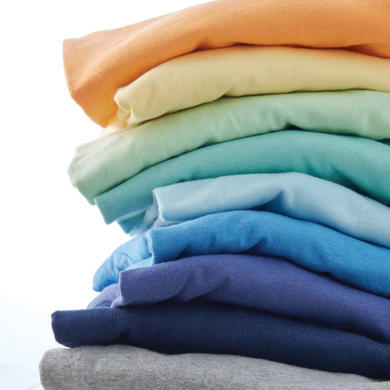 Honest Baby Boys' 8pk Rainbow Organic Cotton Short Sleeve Bodysuit - Blue/Yellow, 3 of 4