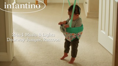 Infantino Raccoon Music and Lights Baby Doorway Jumper
