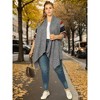 Agnes Orinda Women's Plus Size Christmas Asymmetric Colorblock Open Front Knit Cardigans - 3 of 4