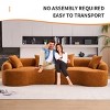 Modern Curved Modular Sectional Sofa with Chenille Upholstery, Compression Sleeper Couch with Cushions for Apartment or Living Room-Tanpinhause - 4 of 4