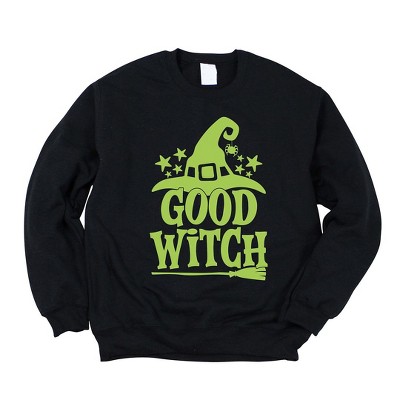 Simply Sage Market Women's Graphic Sweatshirt Good Witch Broom