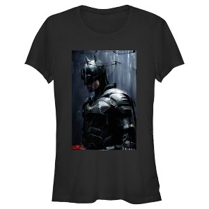 Juniors Womens The Batman In the Rain Poster T-Shirt - 1 of 4