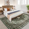 Vintage Area Rug Medallion Floral Print Washable Rugs Non Slip Soft Foldable Throw Rugs for Living Room Bedroom - 2 of 4