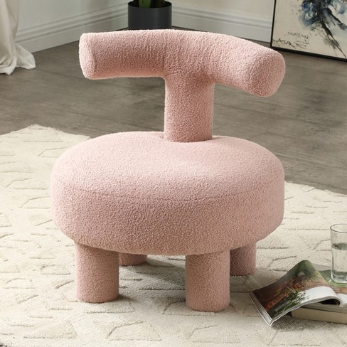 Pink best sale fabric stool