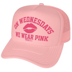 Mean Girls Wednesdays We Wear Pink Foam Trucker Cap Pink - 1 of 4