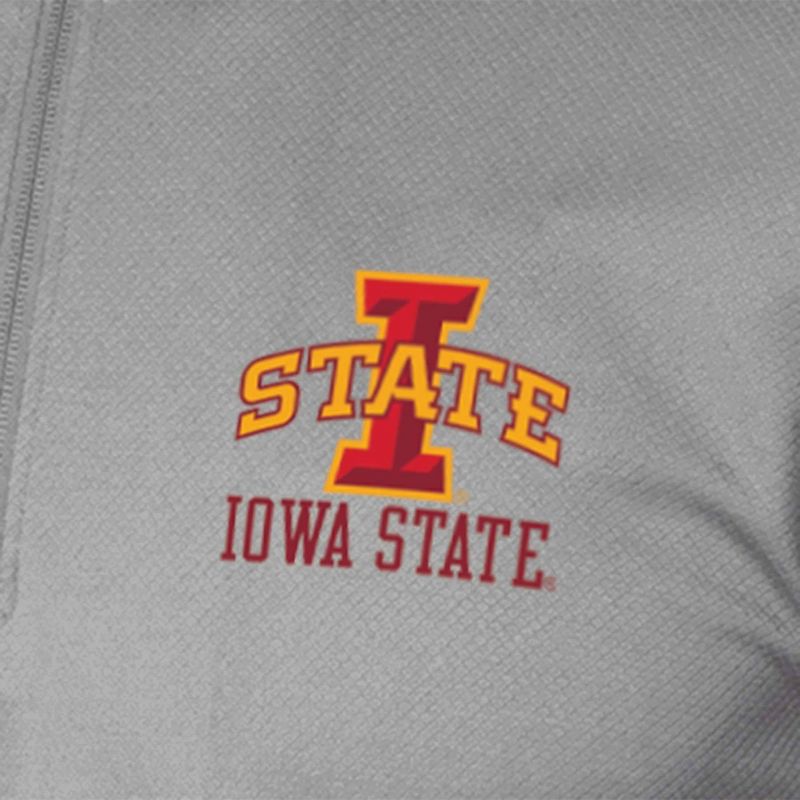 NCAA Iowa State Cyclones Men&#39;s Gray 1/4 Zip Sweatshirt, 3 of 4