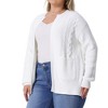Agnes Orinda Women's Plus Size Classic Long Sleeve with Pockets Knit Lightweight Casual Cardigans - 2 of 4
