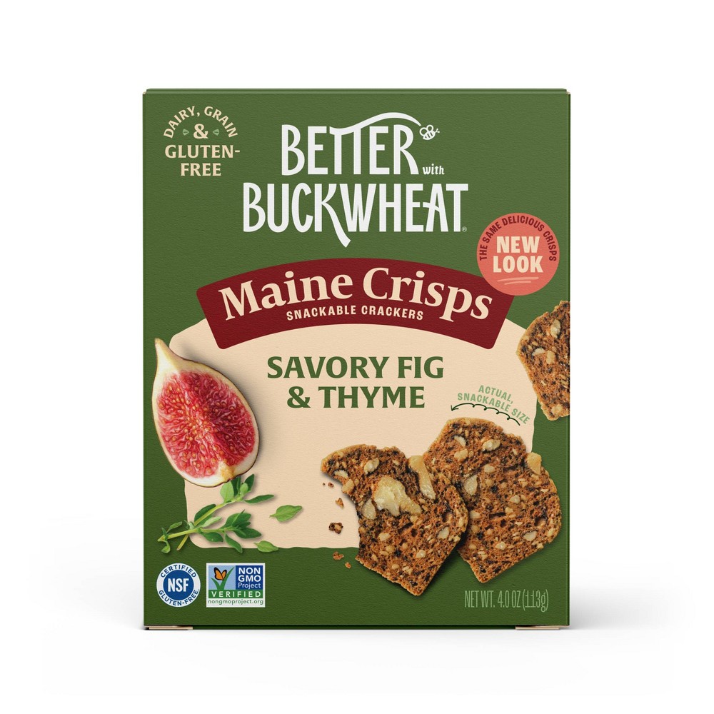 Better With Buckwheat Maine Crisp Crackers Savory Fig & Thyme - 4oz