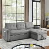 78.5" Sleeper Sofa Bed Reversible Sectional Couch with Storage Chaise and Side storage bag - 2 of 4