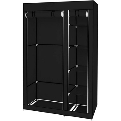 Portable Closet Storage Organizer, Fabric Wardrobe with 5 Layers and 6 Compartments, Freestanding Clothes Cabinet