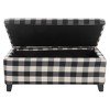 Christopher Knight Home Breanna Storage Ottoman Black Checkerboard: Upholstered Teen Room Bench, 250lb Capacity - 3 of 4