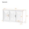 JUJABU Modern TV Console with Storage for up to 65" TVs, Entertainment Cabinet with Solid Wood Legs for Living Room - Black - 4 of 4