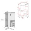 Gulches Fargo Bar Cart with Cabinet, 6 Built-in Wine Racks, and Casters ¨C Stylish Mobile Storage for Your Home Bar - 3 of 4