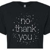 Women's - Instant Message - No Thank You Celestial Stars Constellation Cropped Graphic T-Shirt - 2 of 4