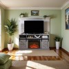 Hotraffy Modern Farmhouse TV Media Stand,with 23in  Fireplace Insert - 2 of 4