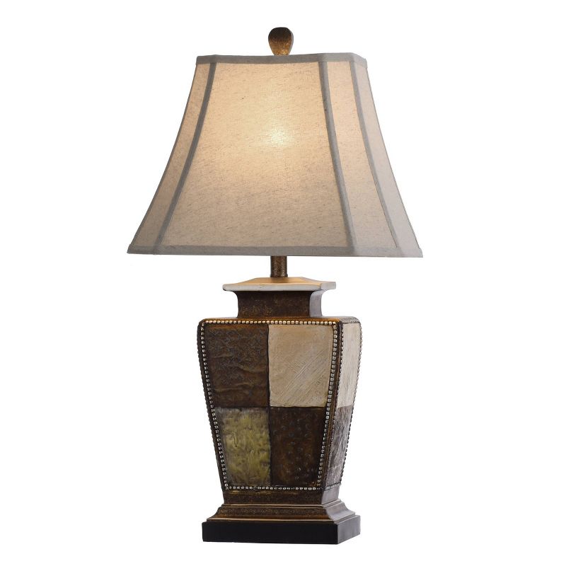 Austin Table Lamp with Gold Leaf Finish Bronze/Cream - StyleCraft, 3 of 8
