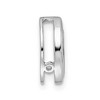 Black Bow Jewelry Sterling Silver Enameled Stackable Small Pink Heart Slide, 12mm - 2 of 4