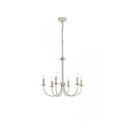 Elegant Lighting Brielle 6 lights pendant in weathered dove