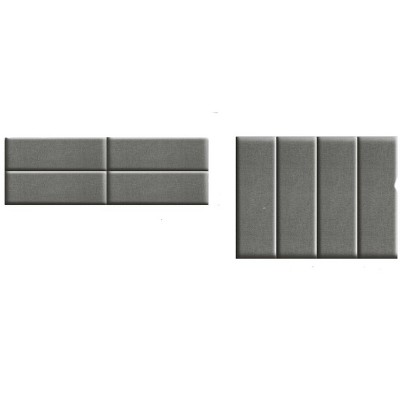 MaseiKar Wall Mounted Headboard, Peel and Stick Headboard Panels in Dark Grey, Reusable and Removable Padded Wall Panels for Bedroom & Living Room