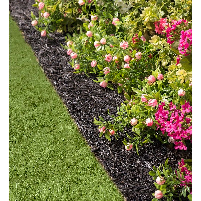 Plow & Hearth - Permanent Mulch Recycled Rubber Border for Gardens & Pathways, 1 of 7