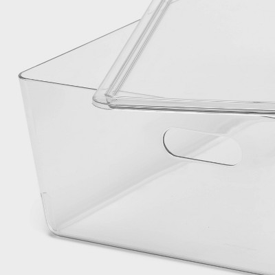 26L Stacking Clear Bin with Lid - Brightroom&#8482;