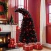 SKRAN 6FT Curved Shape Artificial  Christmas Tree, Hinged Artificial Halloween Tree with 900 for Holiday Festival Parties - 2 of 4