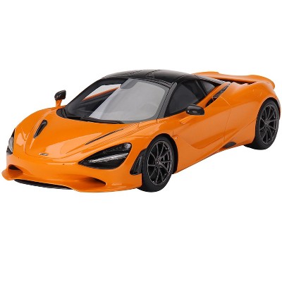 McLaren 750S McLaren Orange with Black Top 1/18 Model Car by Top Speed